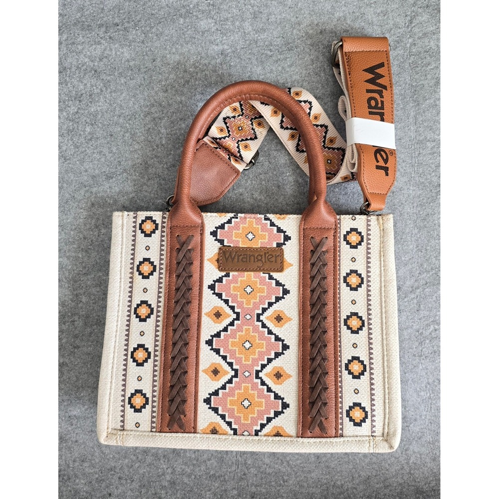 NWOT Montana West Wrangler Purse Western Aztec Tote Bag Detachable Strap